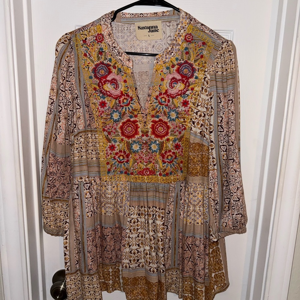 Savanna Jane Floral Embroidered Tunic